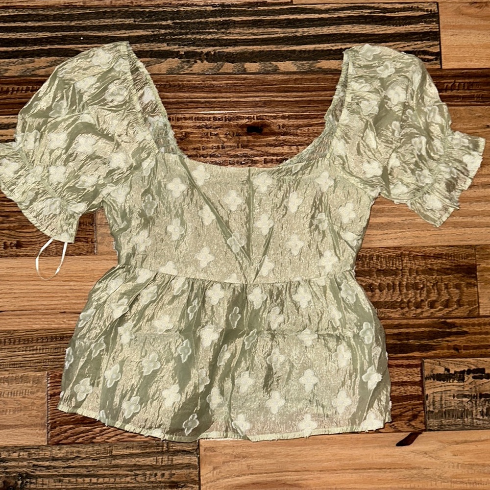 altar’d state sage babydoll blouse